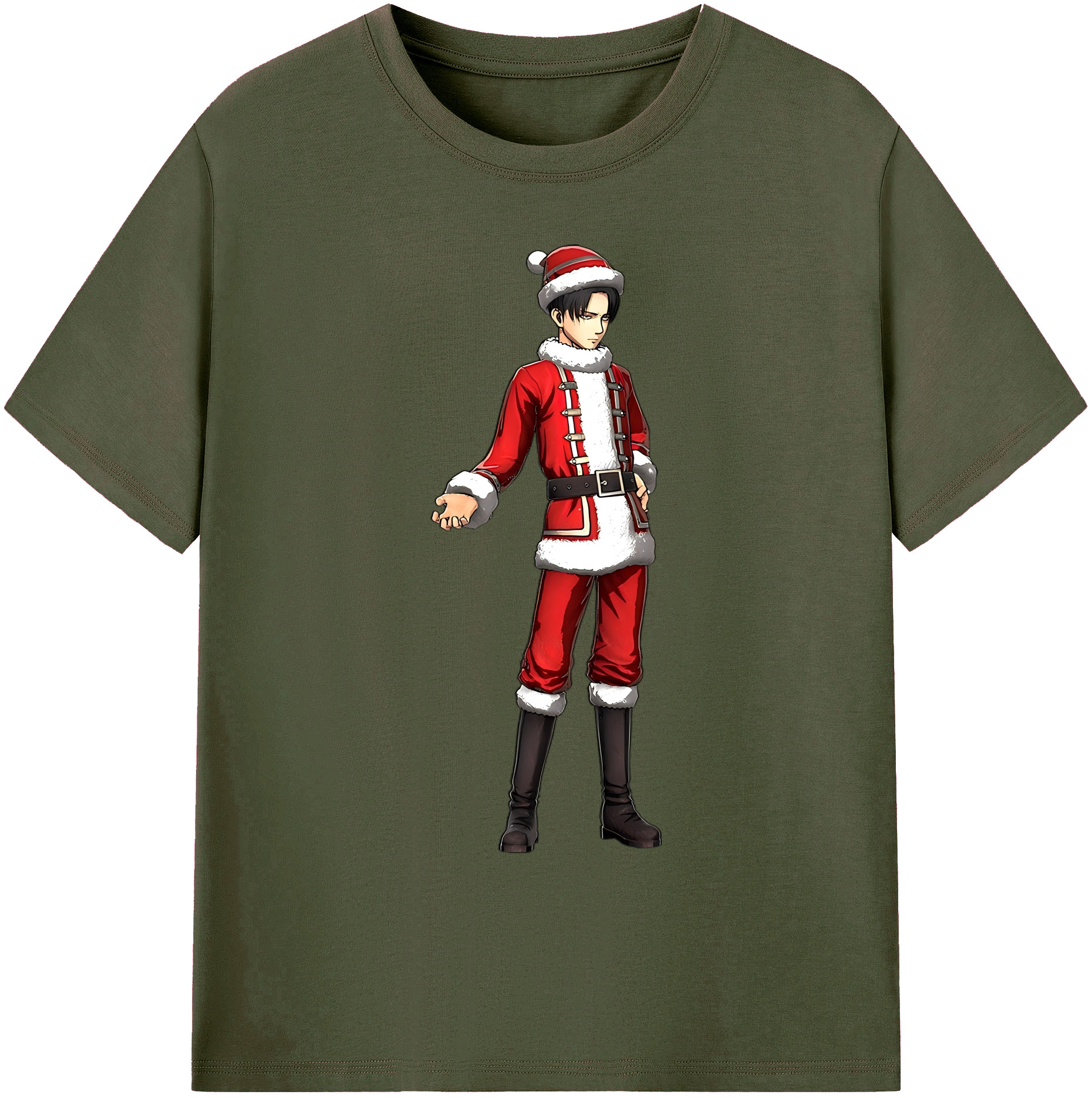 （画像用） 進撃の巨人 リヴァイ·アッカーマン Attack on Titan Levi Ackerman 綿100％ メンズ半袖Tシャツ｜肌触りやわらか＆通気性
